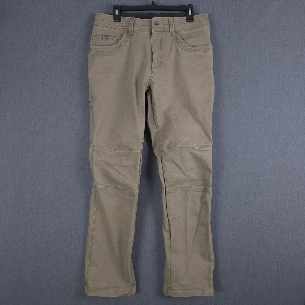 Kuhl Rebel Pants Mens 33x32‎ (Fits 32x32) Khaki Canvas Outdoor Hiking 5139